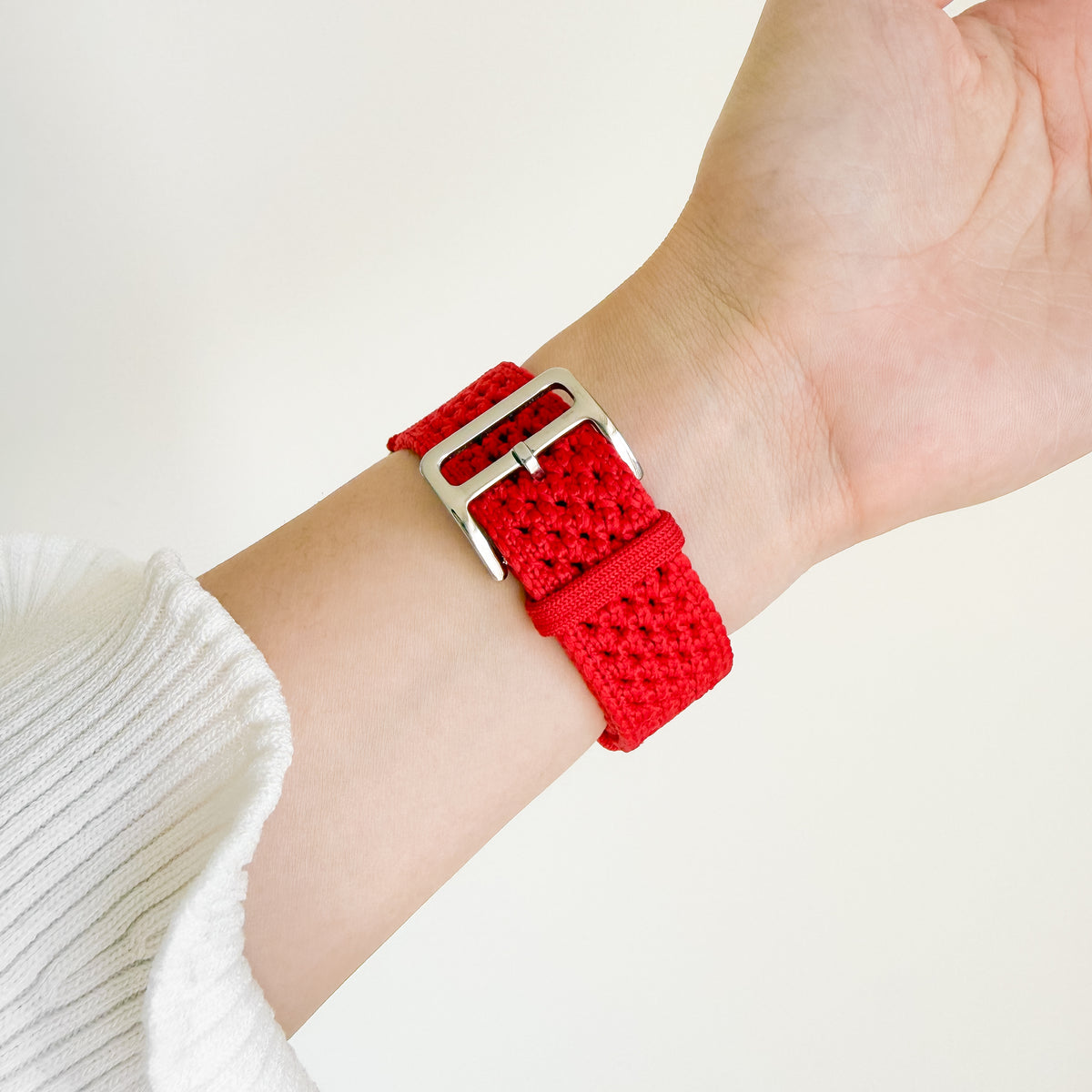 Solene Knit Apple Watch Strap - Red