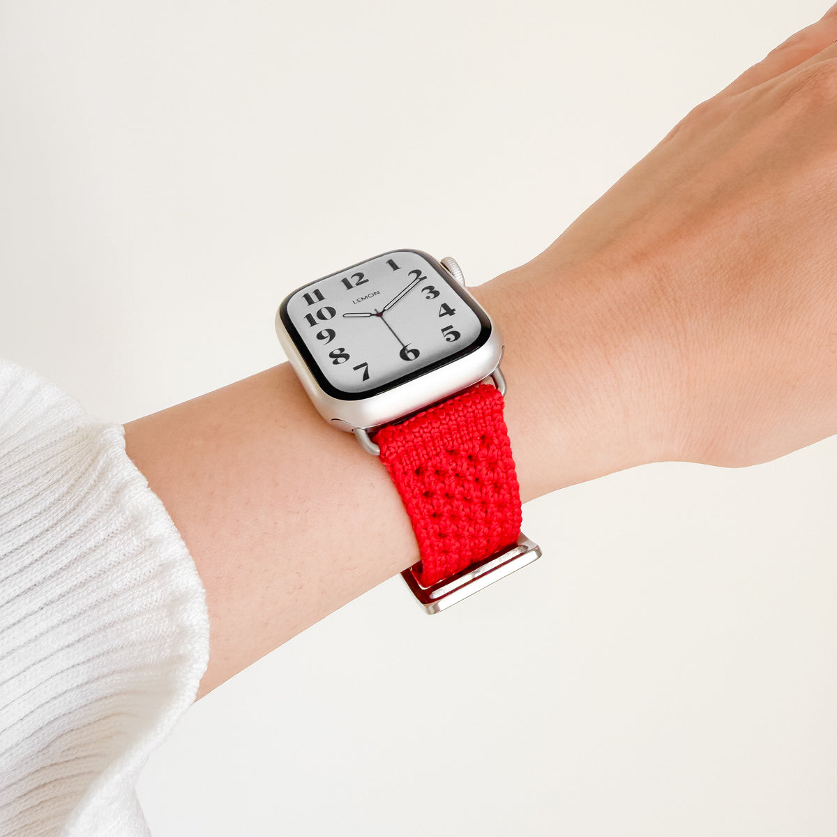 Solene Knit Apple Watch Strap - Red