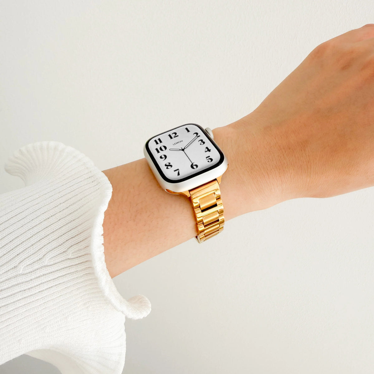 (St-Steel) ミラー スリム オイスター Apple Watch ストラップ - ゴールド