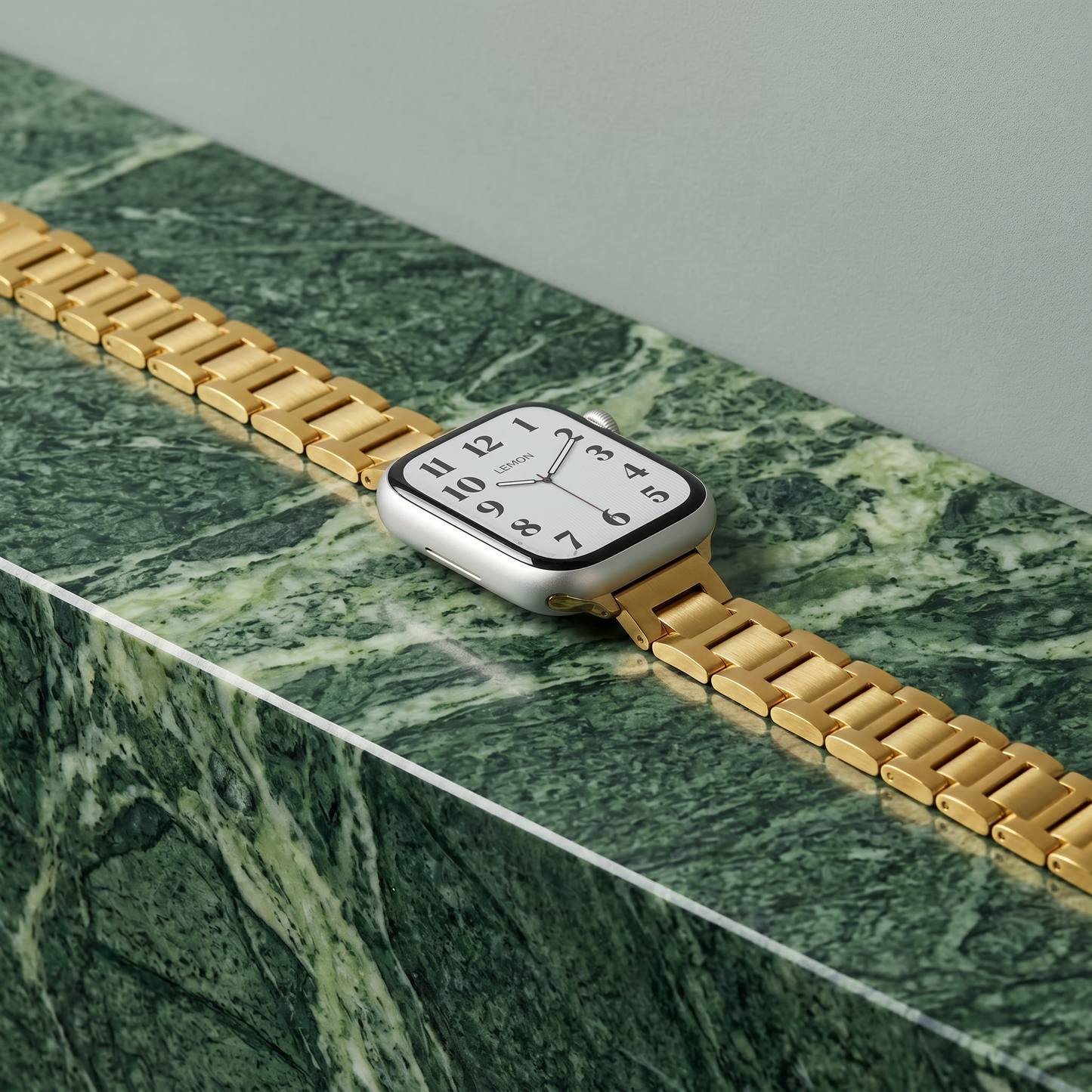 (St-Steel) Flat link Apple Watch Strap - Gold 33