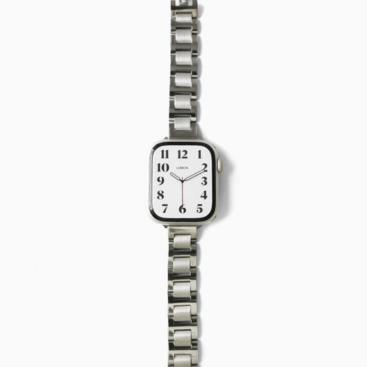 (St-Steel) Flat link Apple Watch Strap - Silver