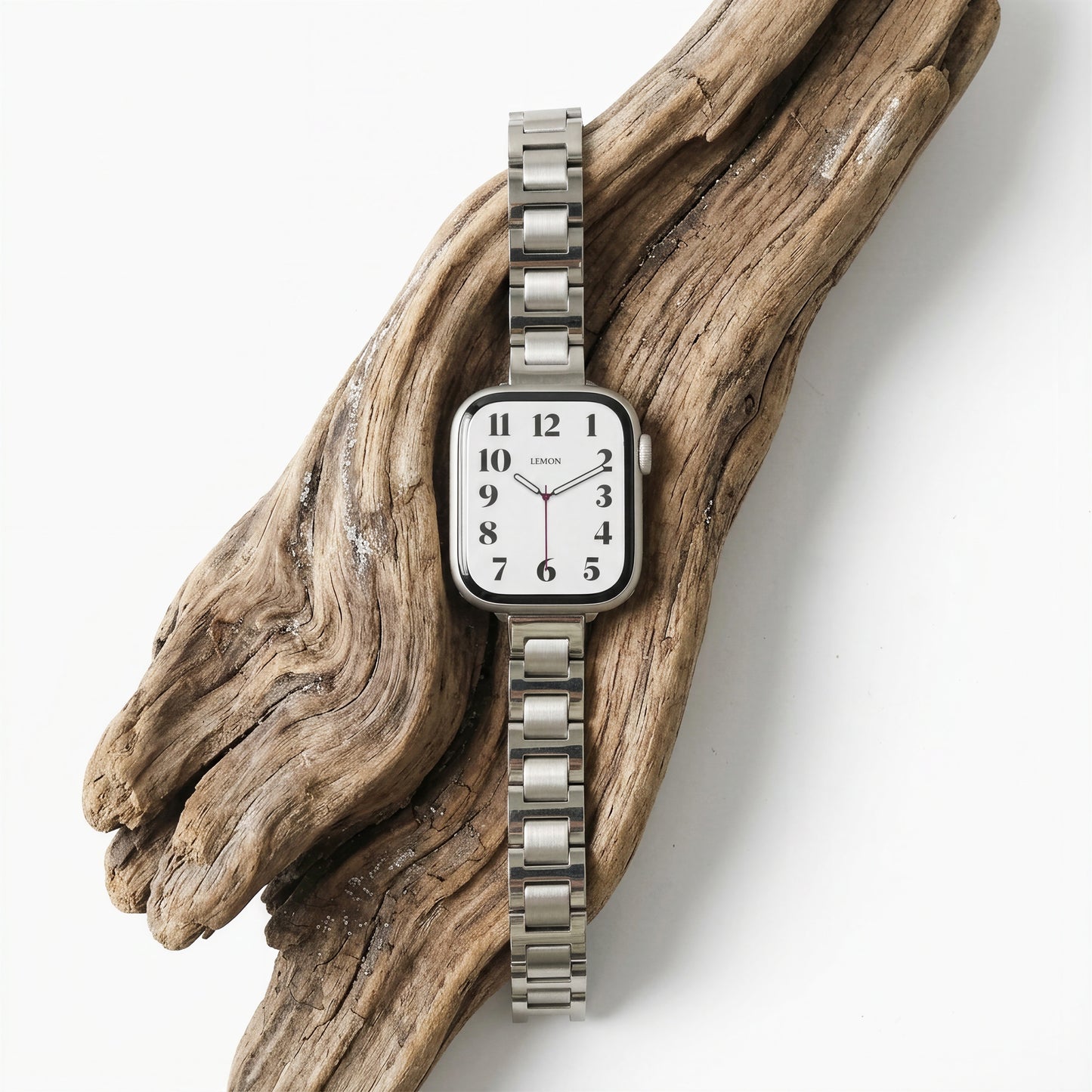 (St-Steel) Flat link Apple Watch Strap - Silver