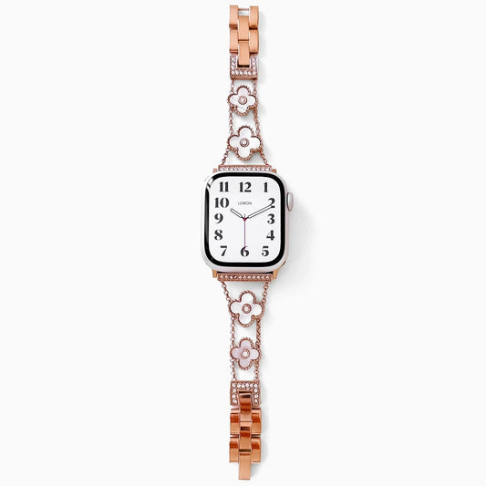 (St-Steel) Flora Chain Apple Watch Bracelet - Rose Gold 