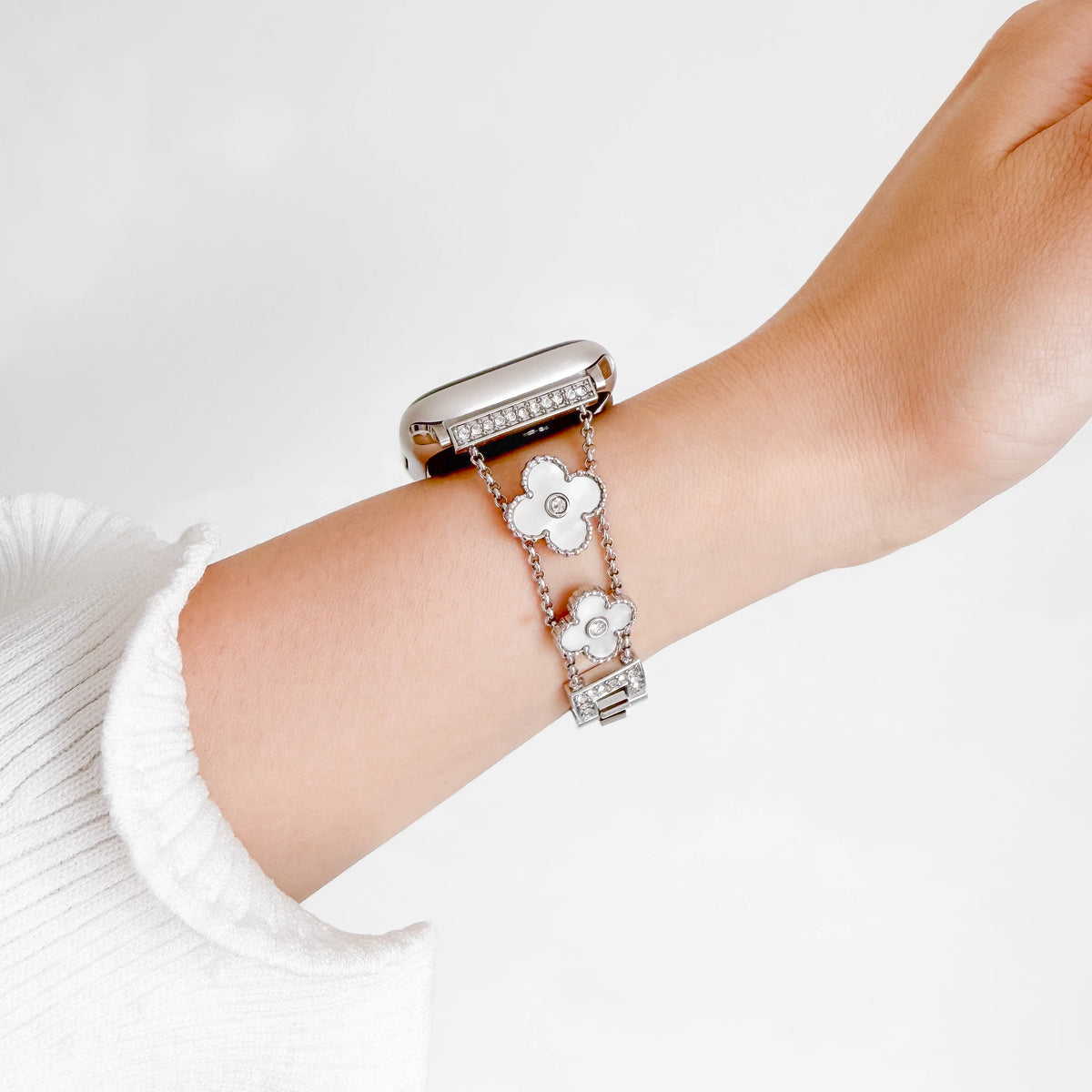 (St-Steel) Flora Chain Apple Watch Bracelet - Starlight