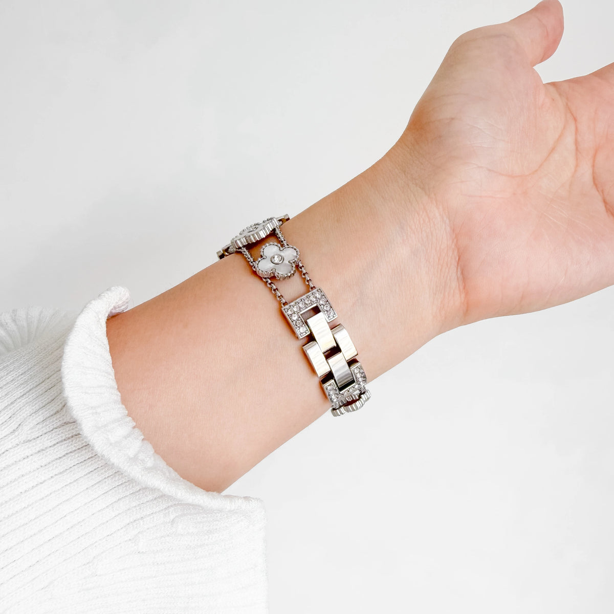 (St-Steel) Flora Chain Apple Watch Bracelet - Starlight 14