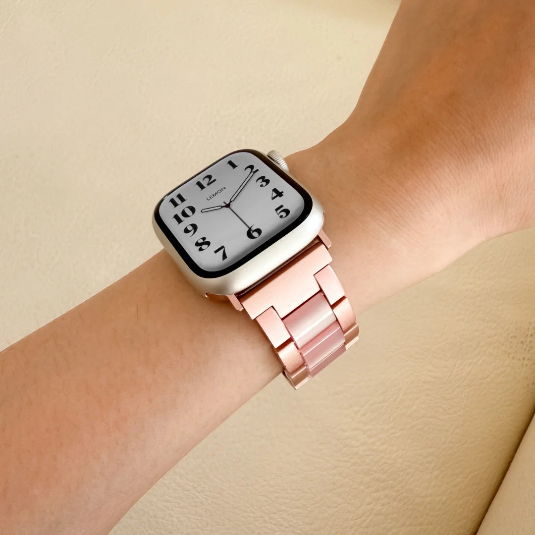 (St-Steel) Glow Apple Watch Strap - Pink