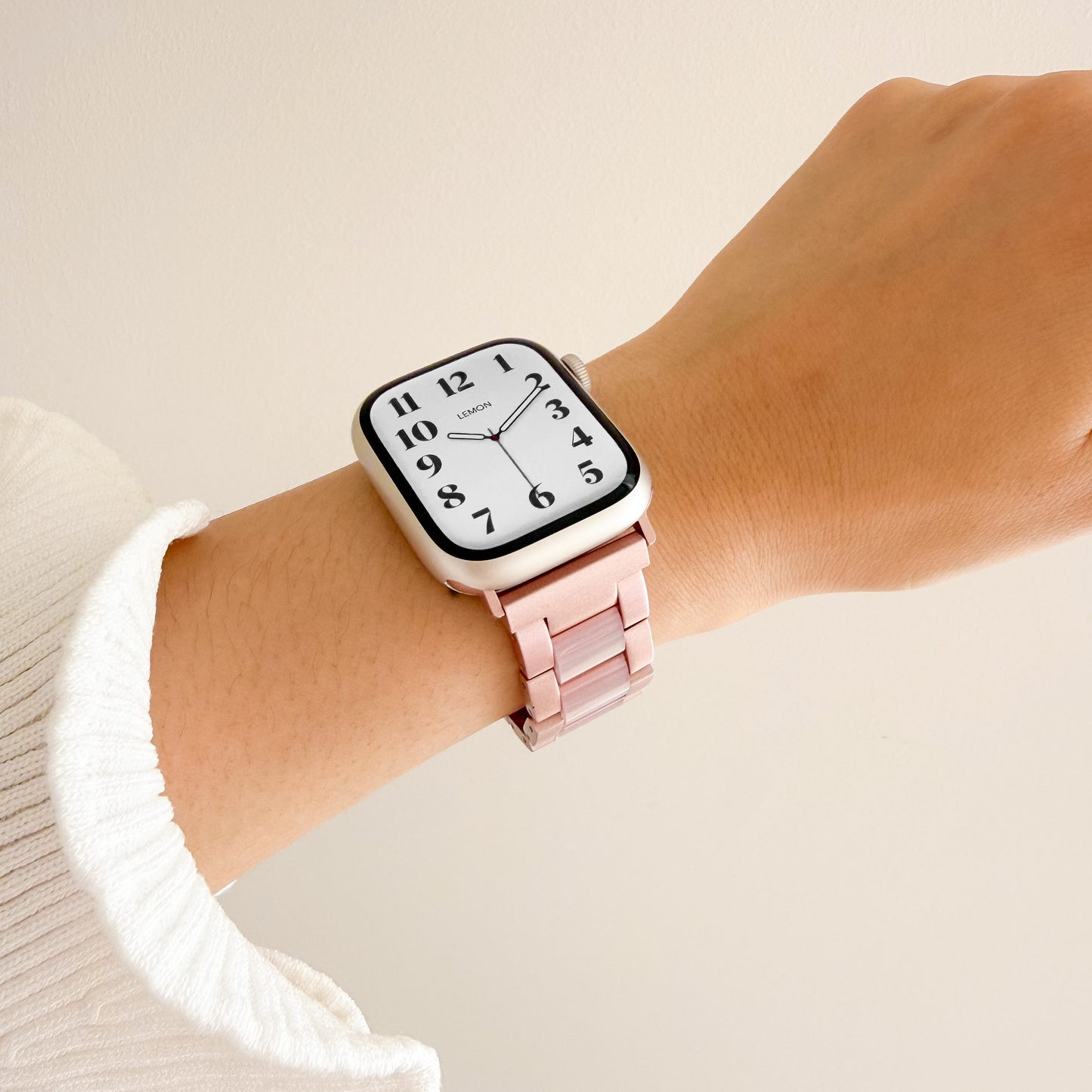 (St-Steel) Glow Apple Watch Strap - Pink