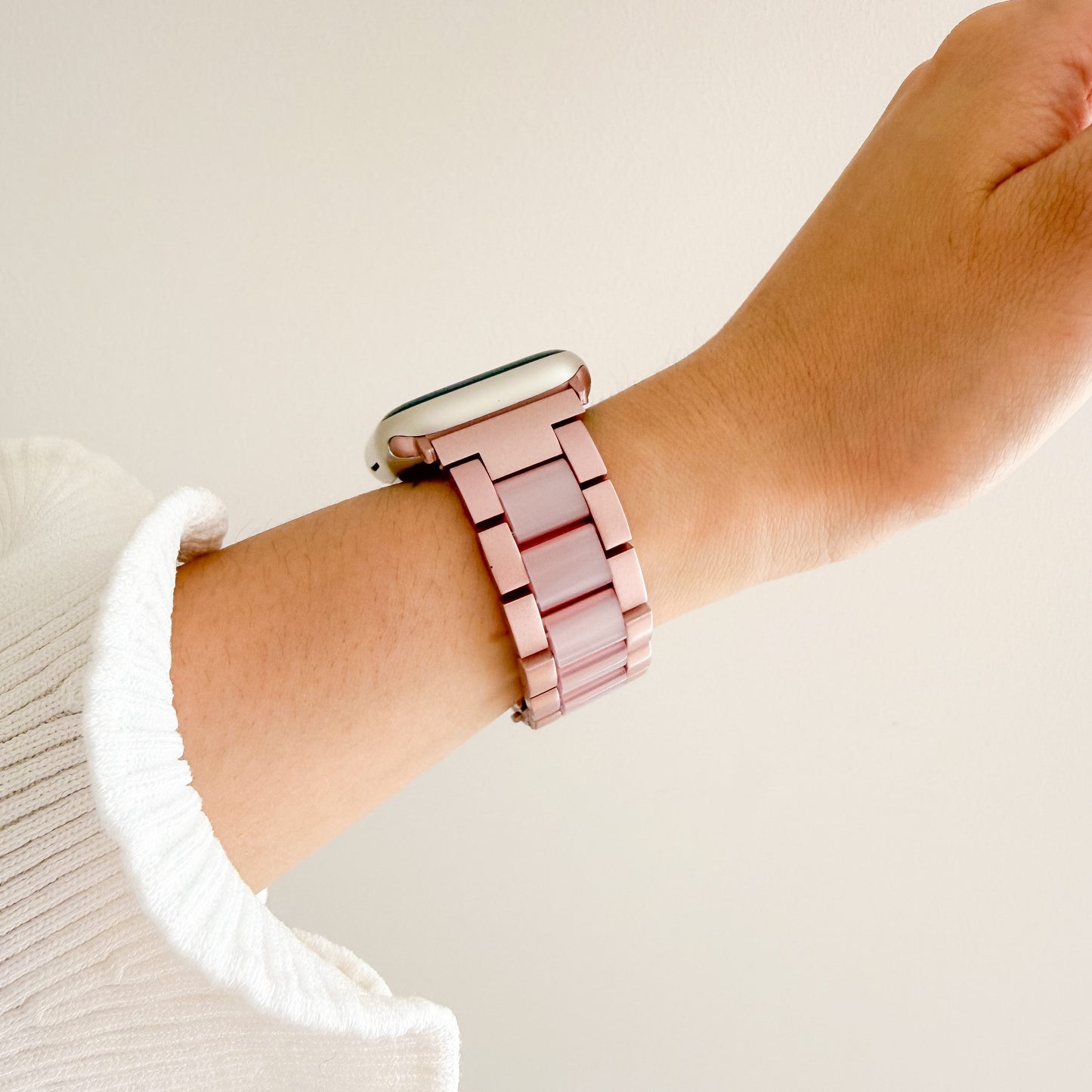(St-Steel) Glow Apple Watch Strap - Pink