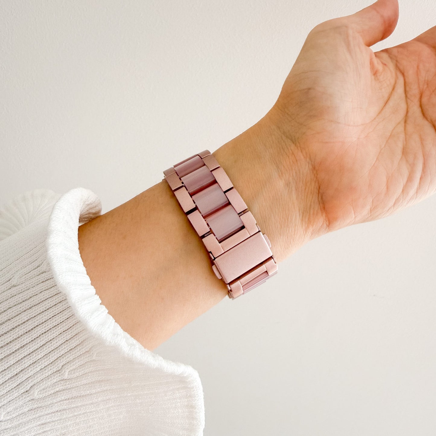 (St-Steel) Glow Apple Watch Strap - Pink
