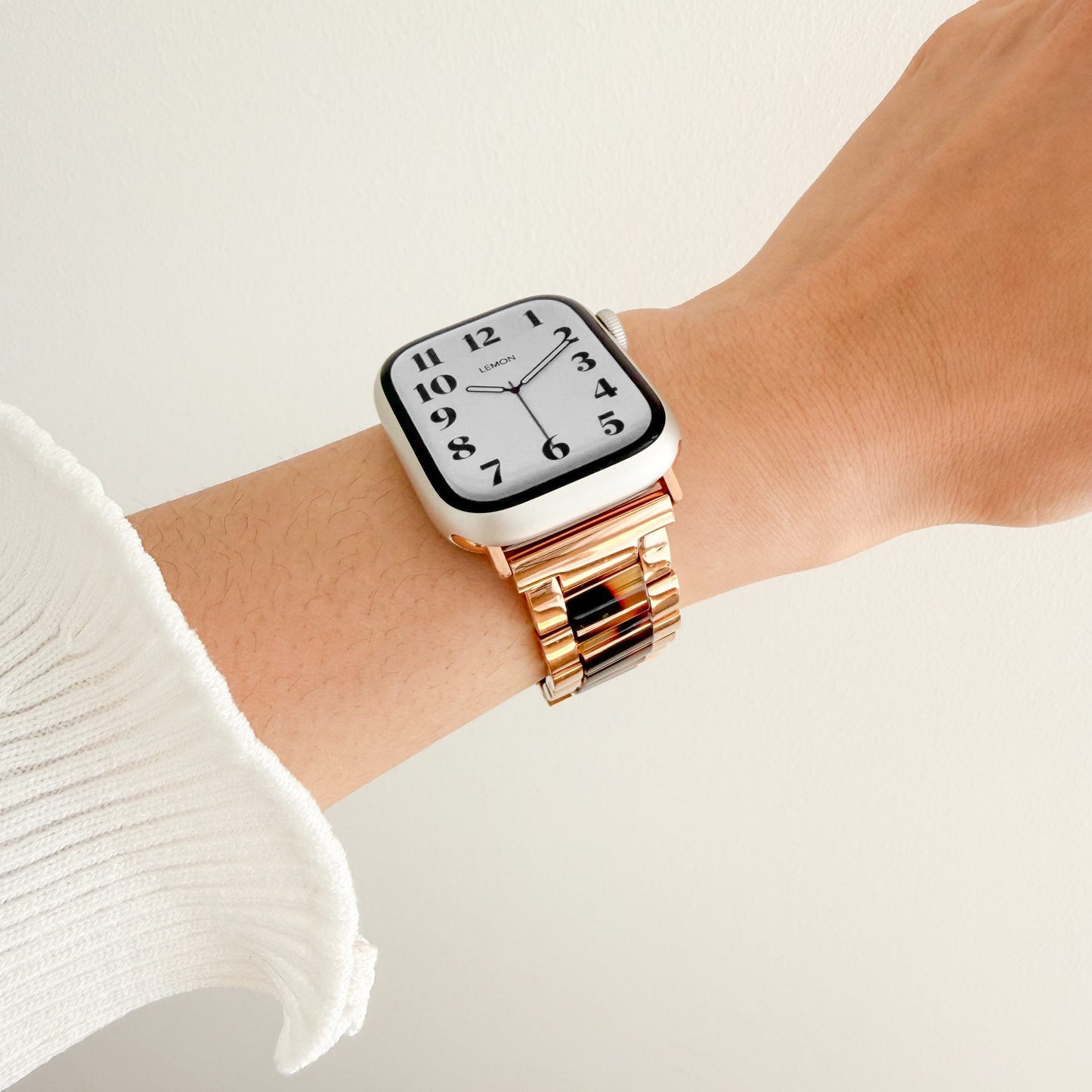 (St-Steel) Glow Apple Watch Strap - Rose Gold