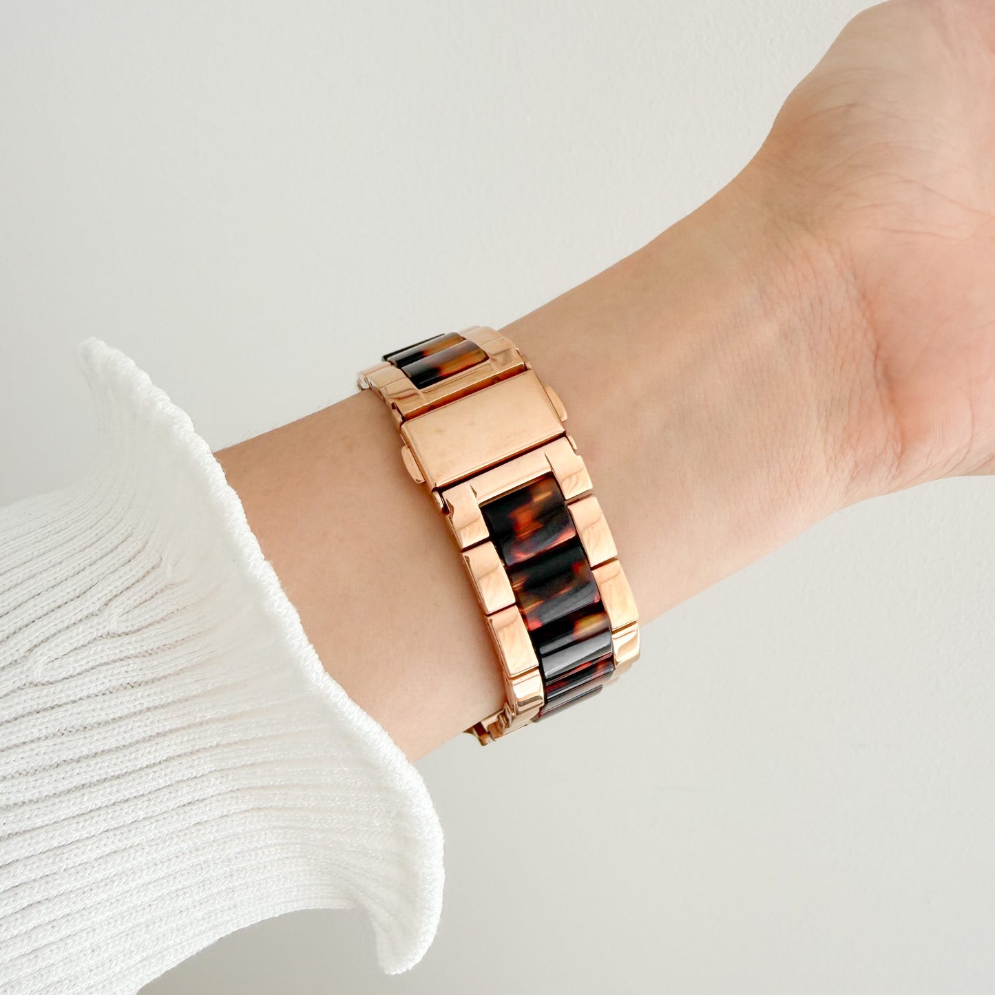 (St-Steel) Glow Apple Watch Strap - Rose Gold