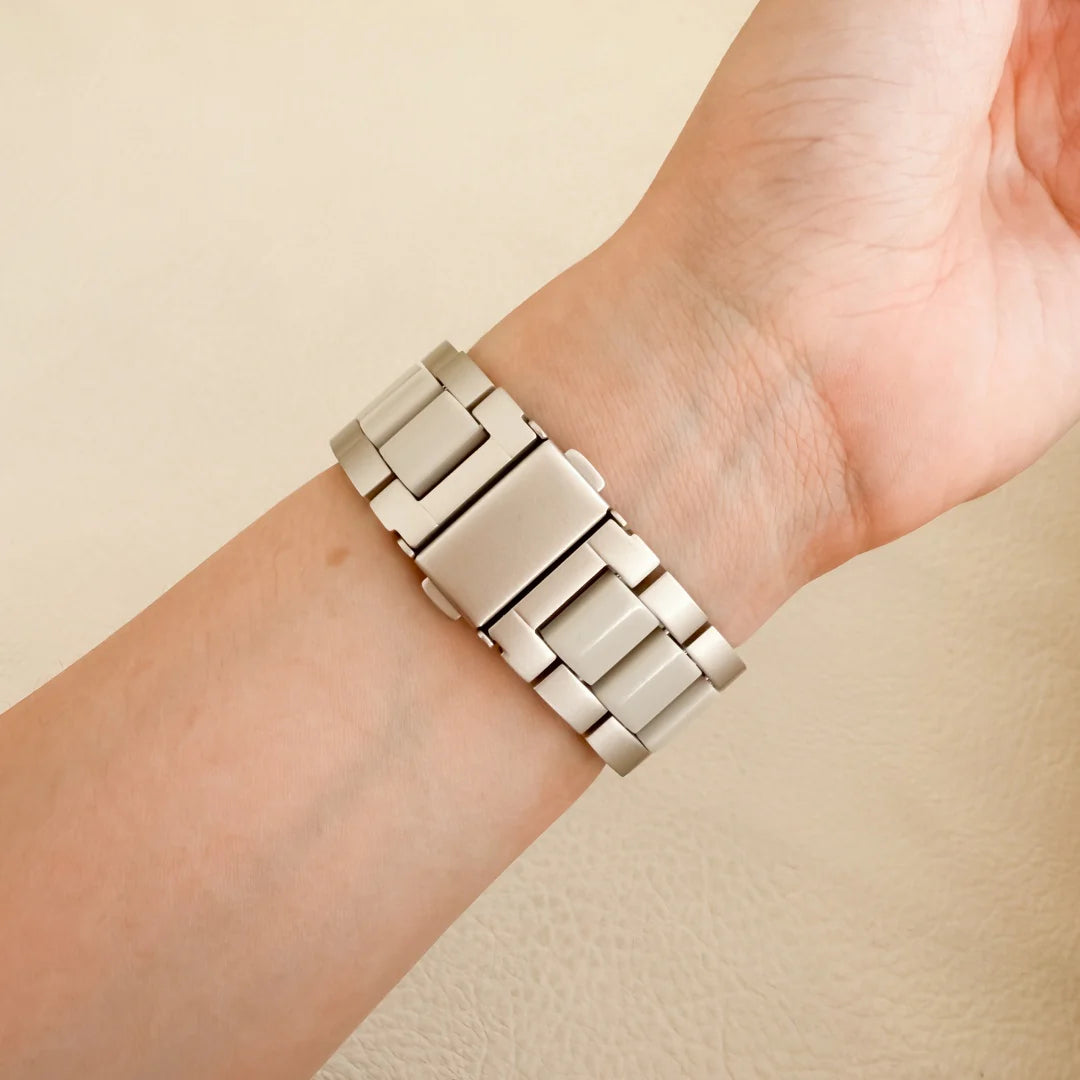 STARLIGHT APPLE watch bracelet on a SMALL wrist