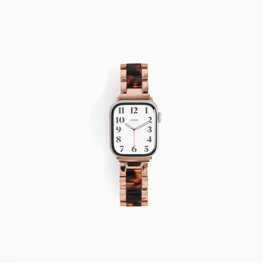 (St-Steel) Glow Apple Watch Strap - Rose Gold 