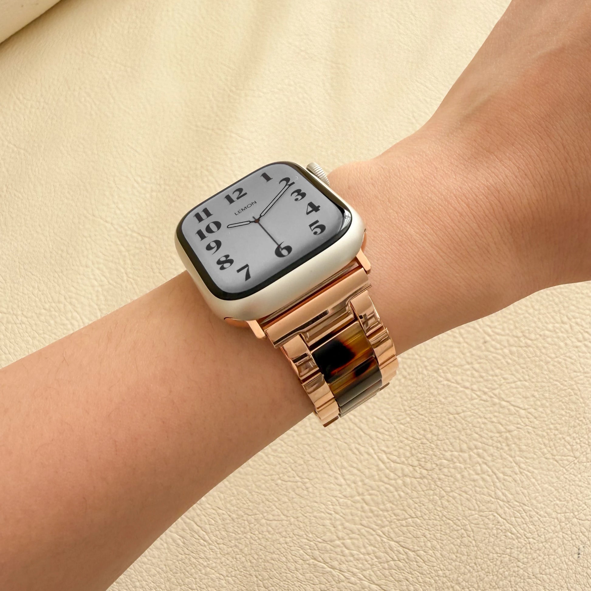 (St-Steel) Glow Apple Watch Strap - Rose Gold 2
