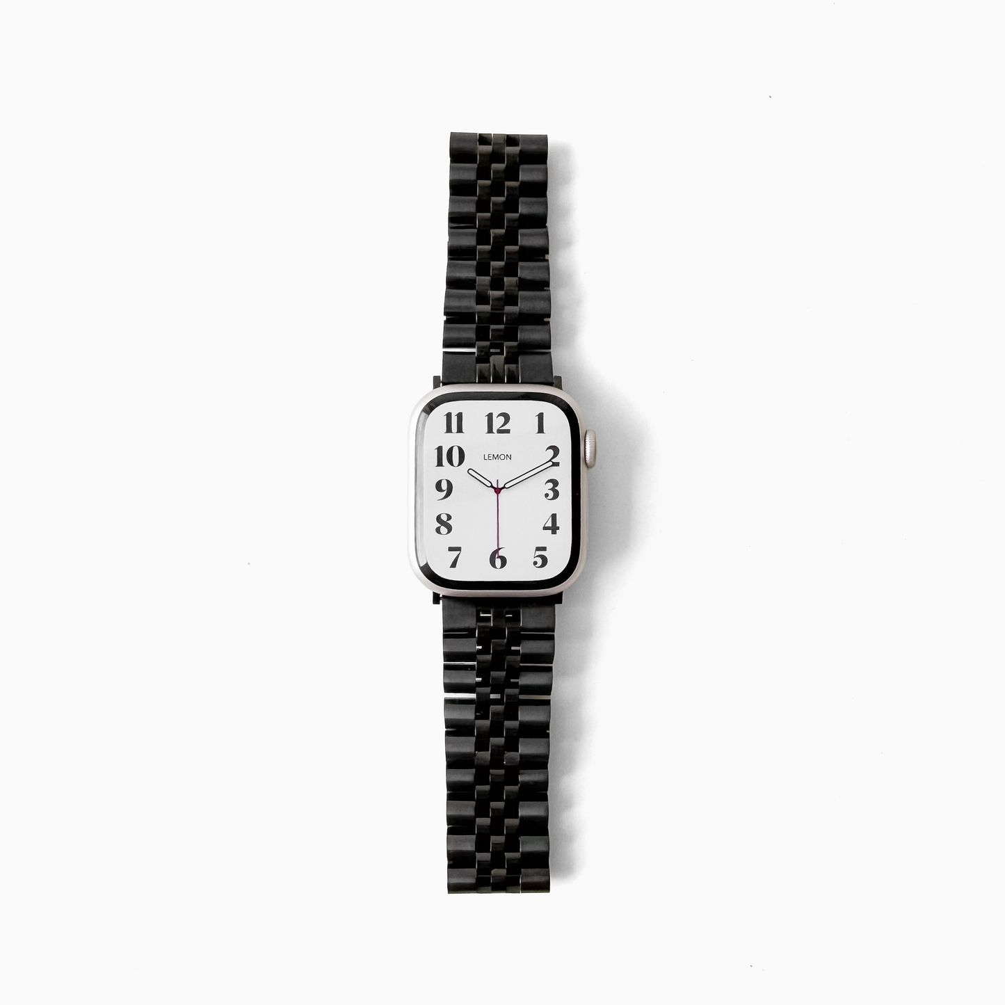 (St-Steel) Jubilee Apple Watch Strap - Black