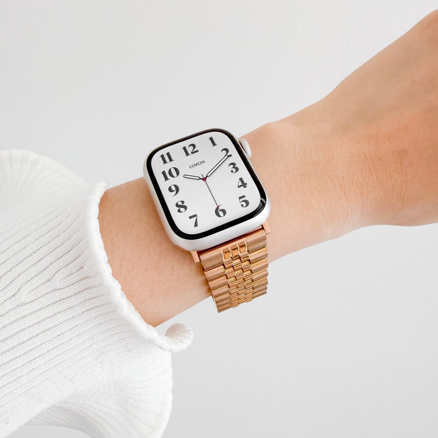 (St-Steel) Jubilee Apple Watch Strap - Rose Gold