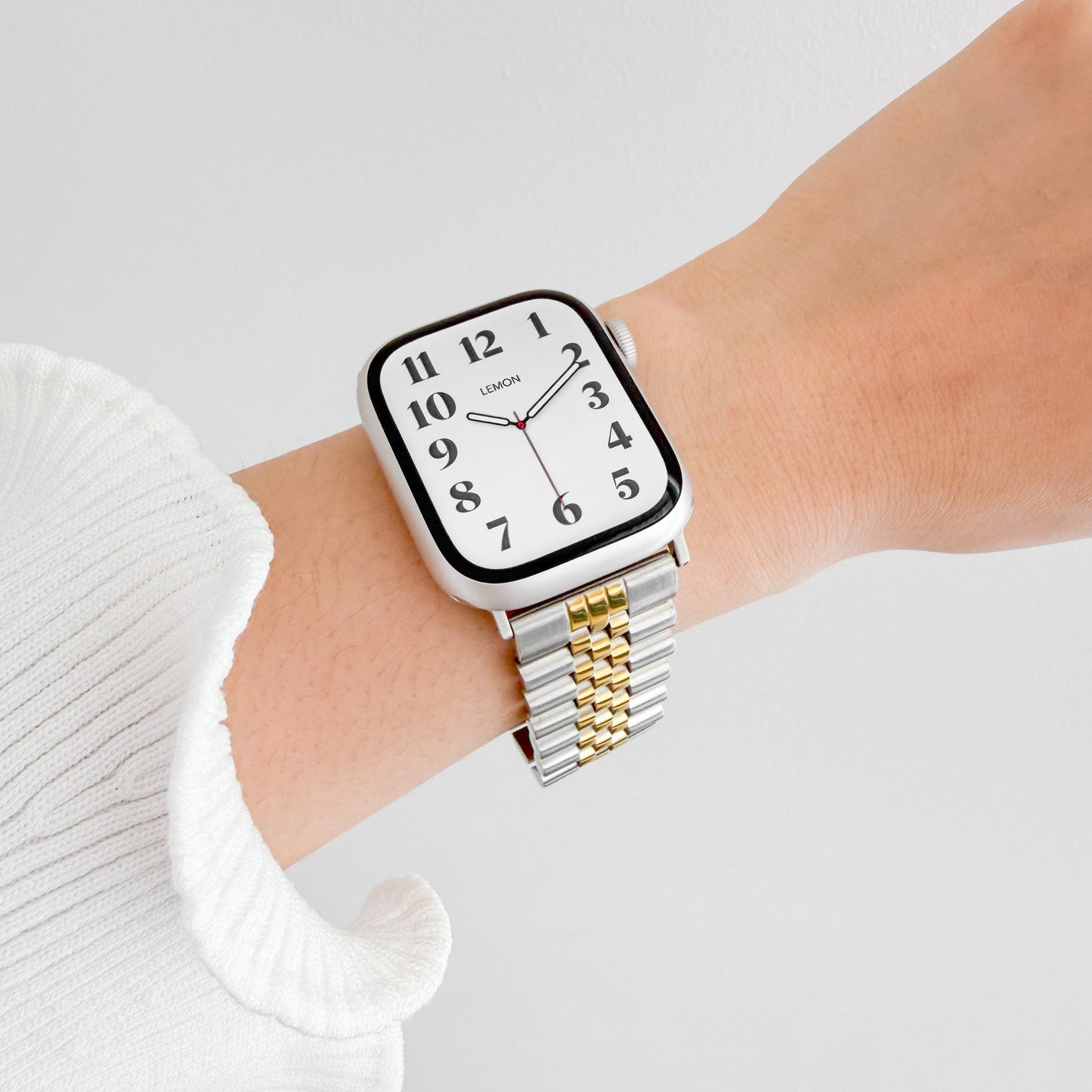 (St-Steel) Jubilee Apple Watch Strap - Two Tone