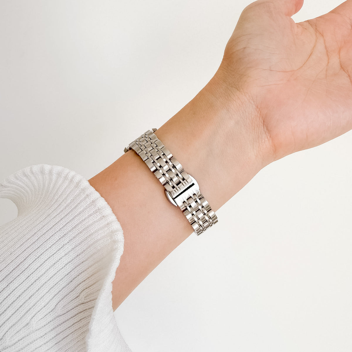 Lemon Inspiration Garmin watch strap in silver stainless steel