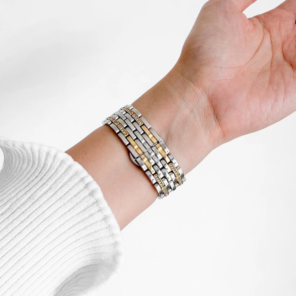 (St-Steel) Lumiere Apple Watch Strap - Two Tone