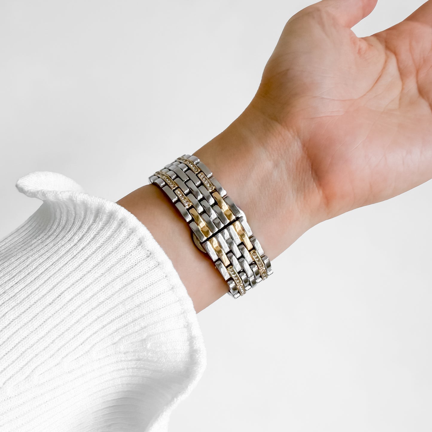 (St-Steel) Lumiere Apple Watch Strap - Two Tone