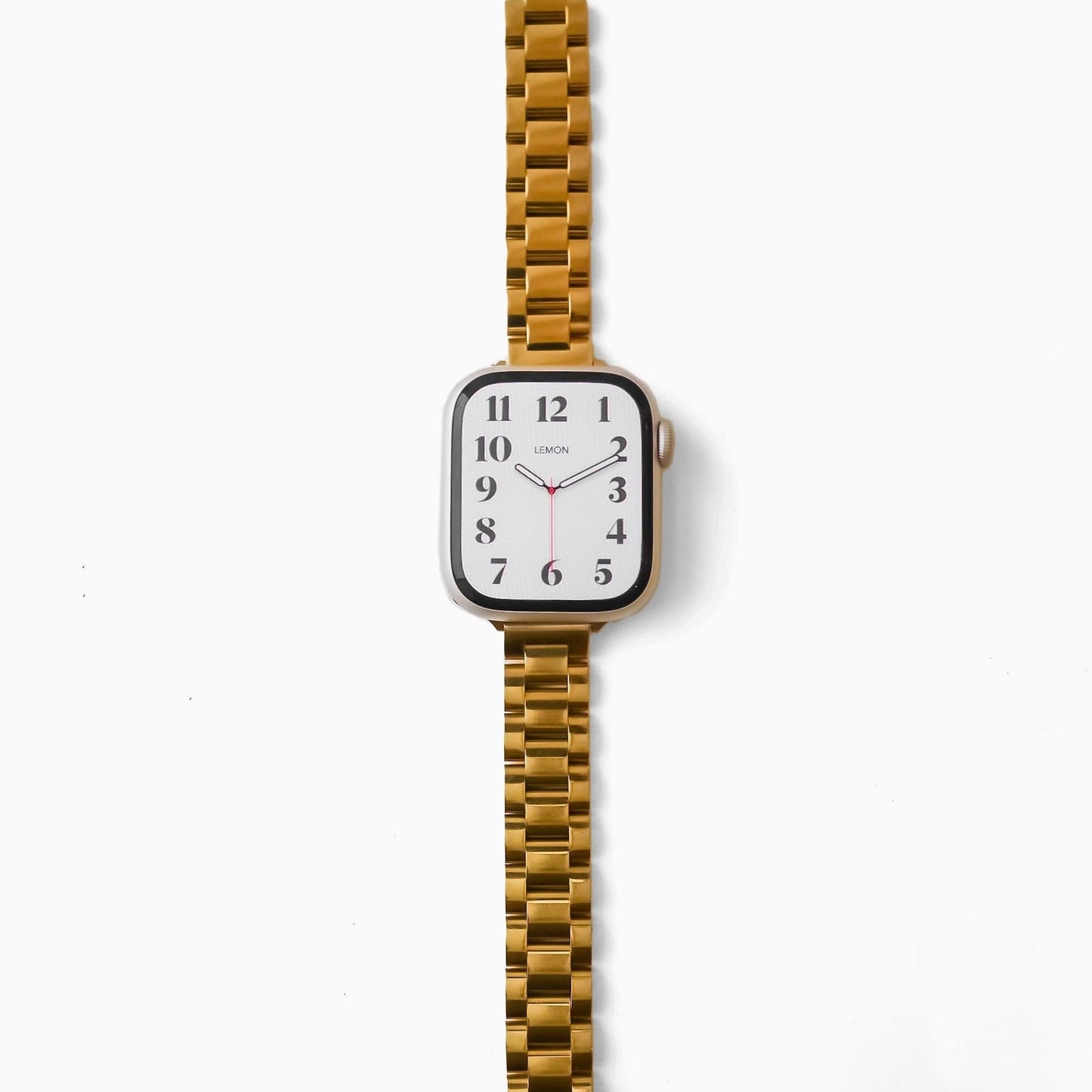 (St-Steel) Mirror Slim Oyster Apple Watch Strap - Gold