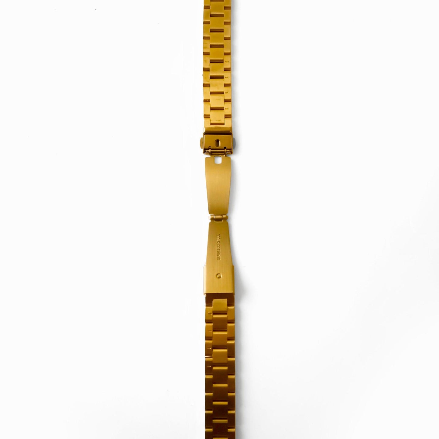 THE BACK SIDE OF (St-Steel) Mirror Slim Oyster Apple Watch Strap - Gold