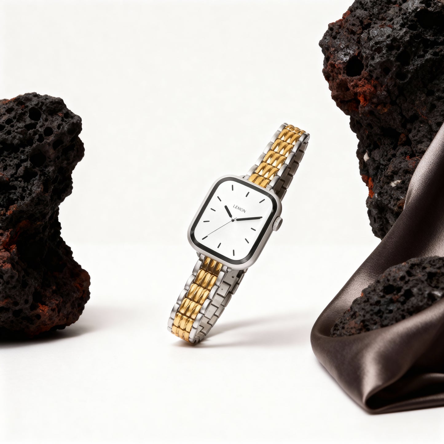 (St-Steel) Moonlight Apple Watch Strap - Two Tone