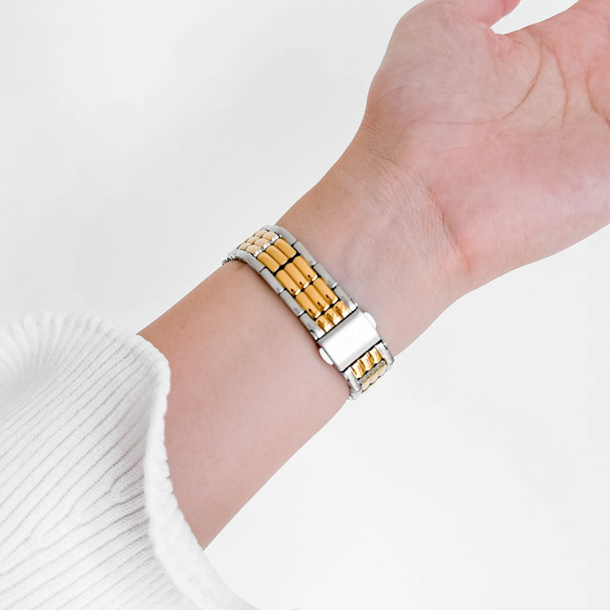 (St-Steel) Moonlight Apple Watch Strap - Two Tone
