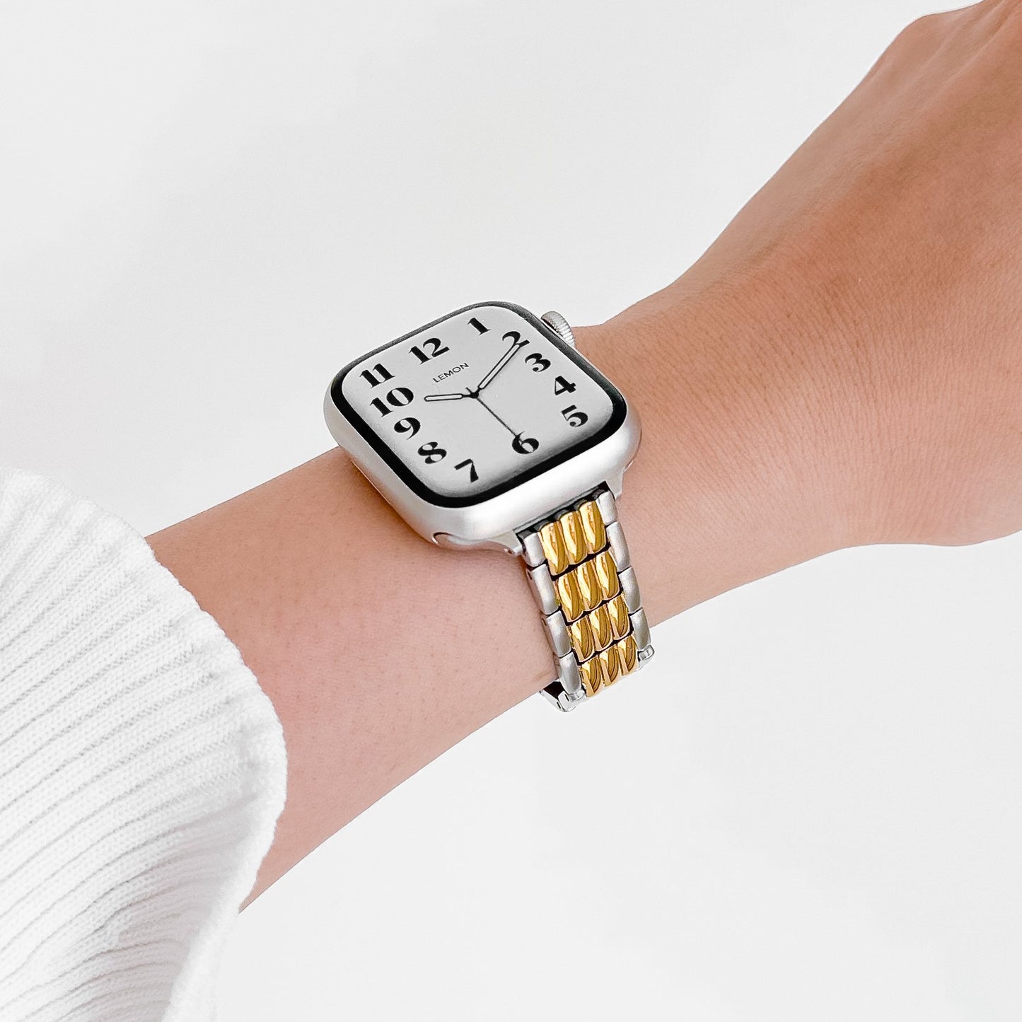 (St-Steel) Moonlight Apple Watch Strap - Two Tone