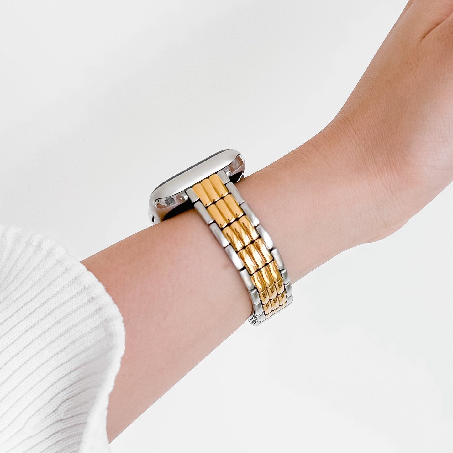 (St-Steel) Moonlight Apple Watch Strap - Two Tone