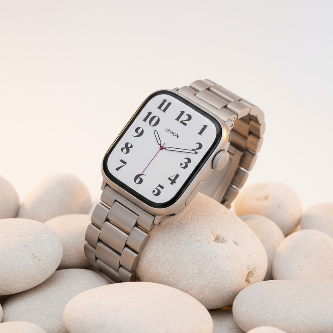 (St-Steel) Oyster Apple Watch Strap - Starlight 231231
