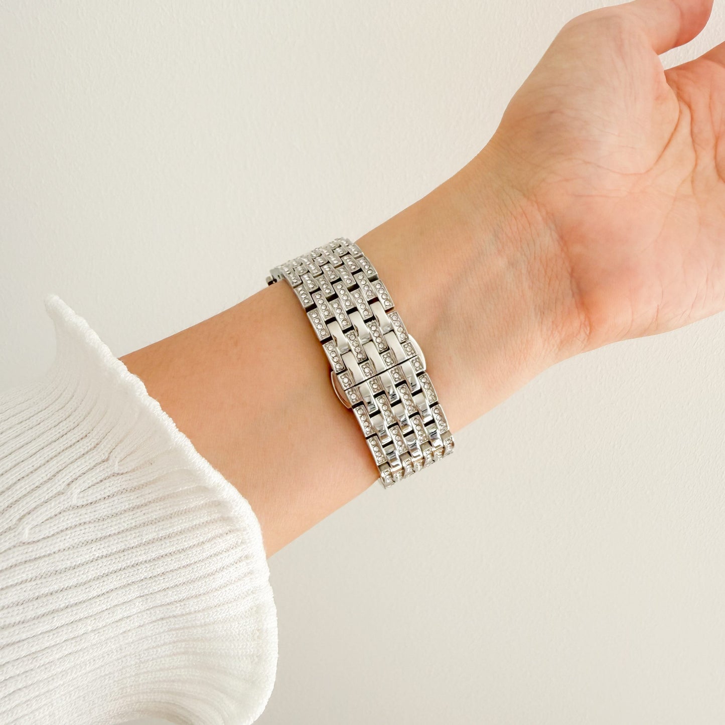 (St-Steel) Paradise Apple Watch Strap - Silver