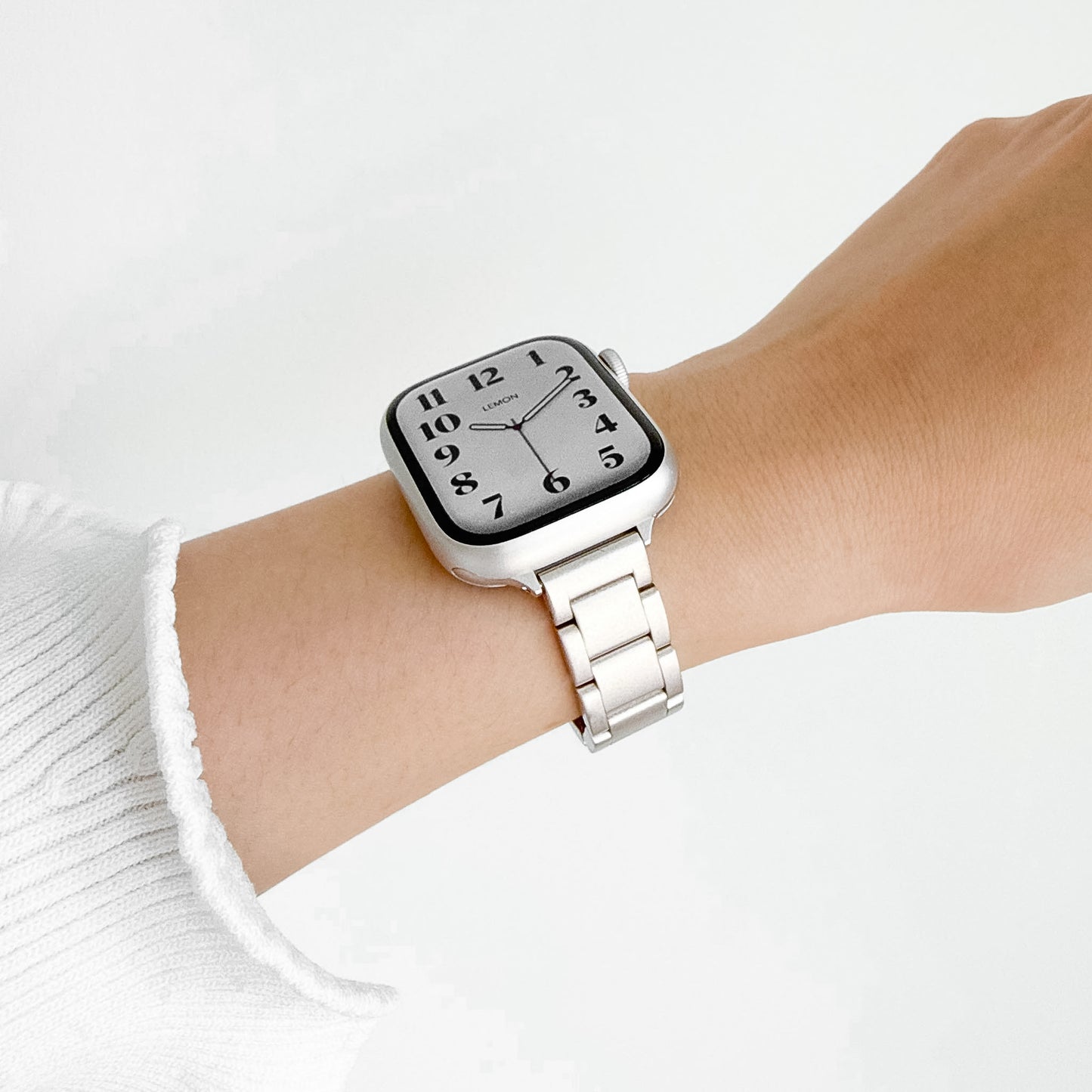 (St-Steel) Slim Moon Apple Watch Strap - Starlight