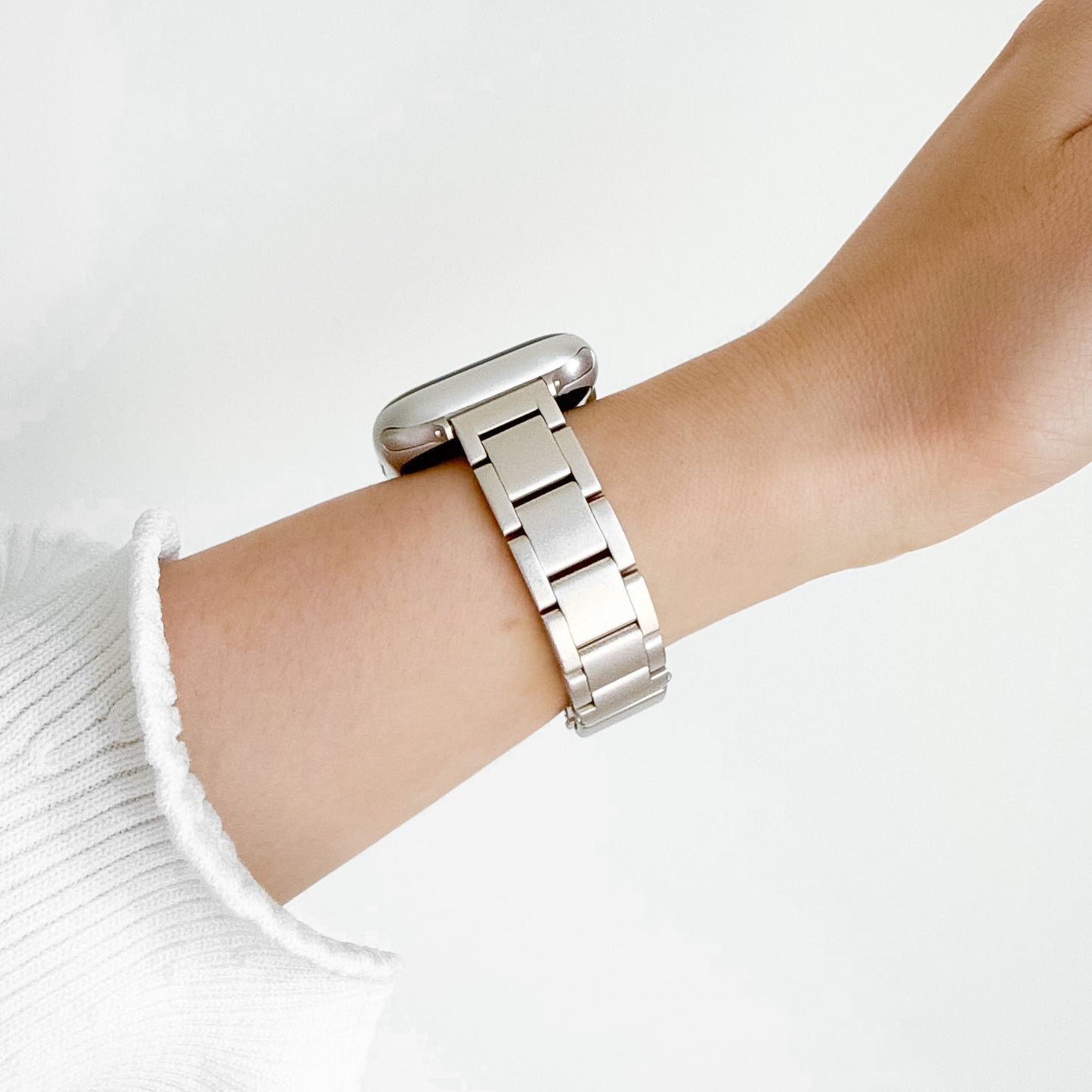 (St-Steel) Slim Moon Apple Watch Strap - Starlight
