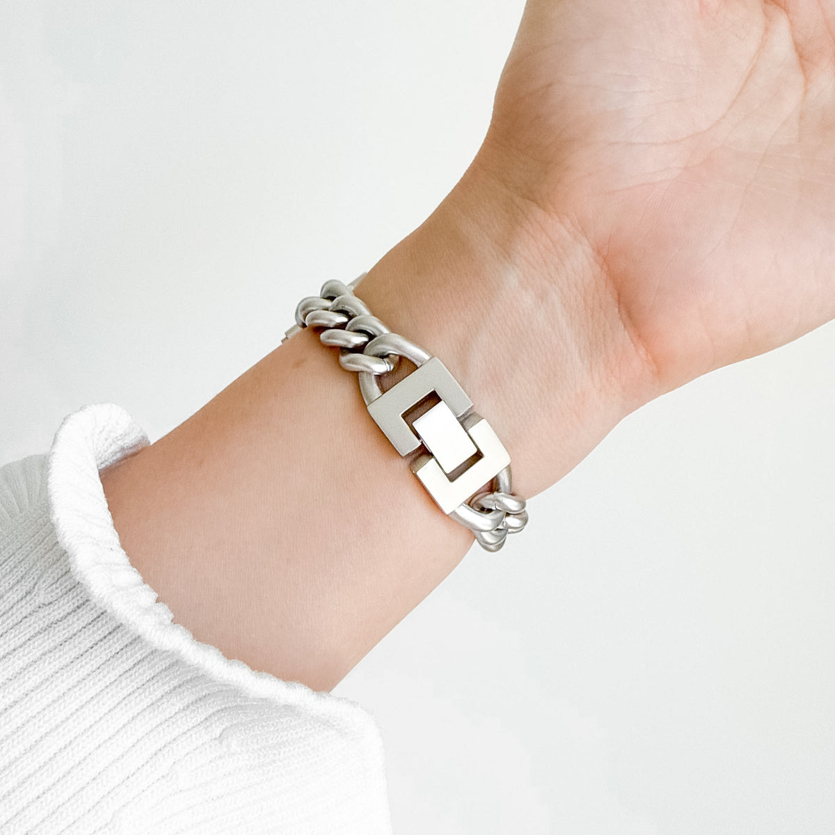 (St-Steel) Slim Timeless Apple Watch Bracelet - Starlight