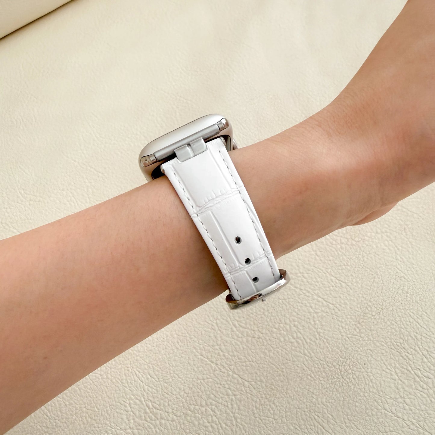 Urban Leather Apple Watch Strap - White