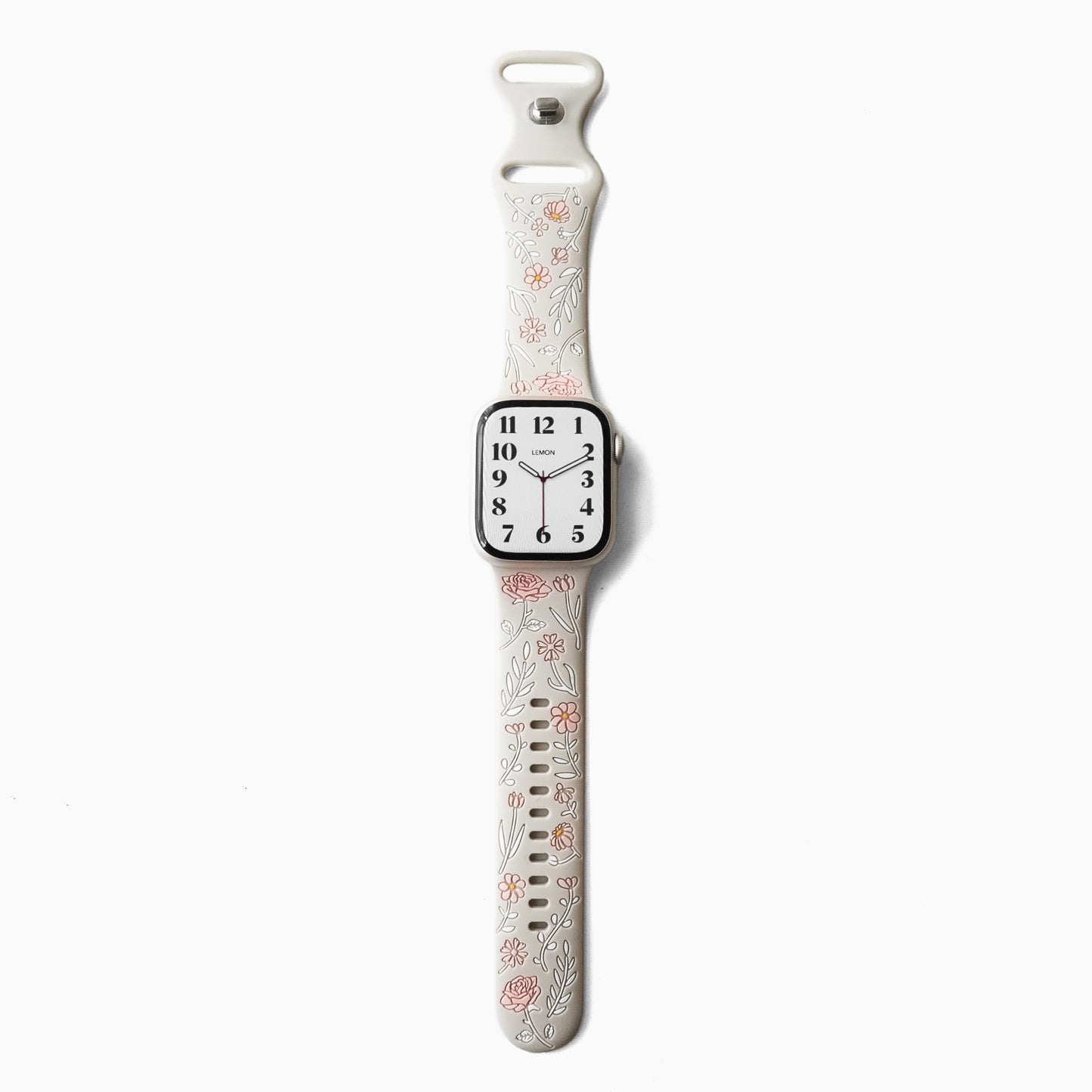 Wildflower Silicone Apple Watch Band - Starlight5