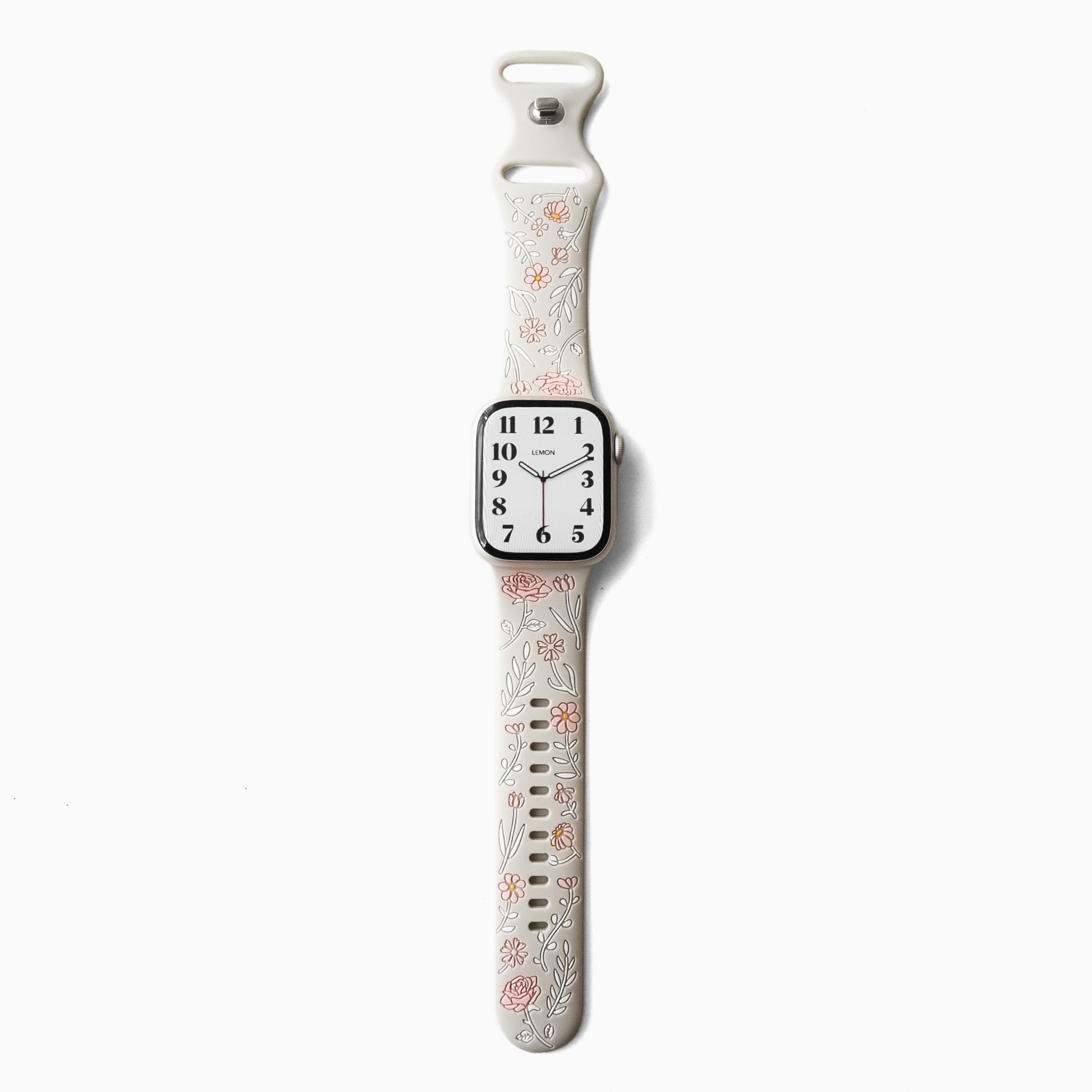 Wildflower Silicone Apple Watch Band - Starlight5