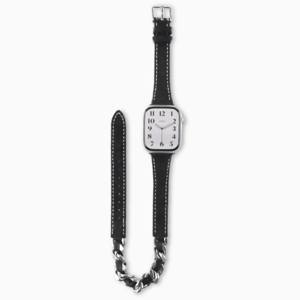 Demin Timeless Apple Watch Band - Black