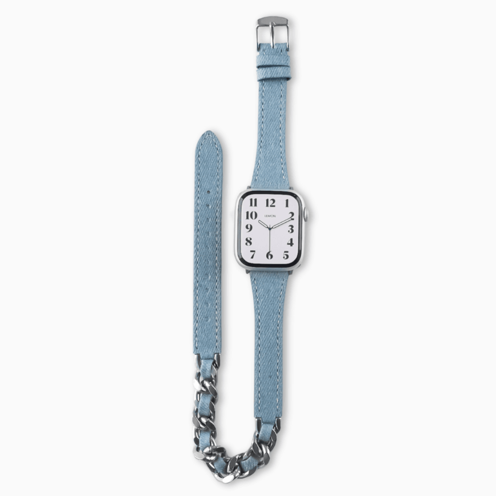 Demin Timeless Apple Watch Band - Light Blue
