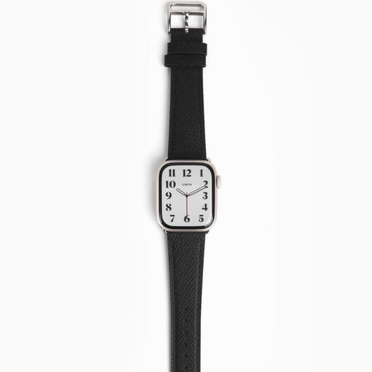Florence Textured Leather Apple Watch Strap - Black