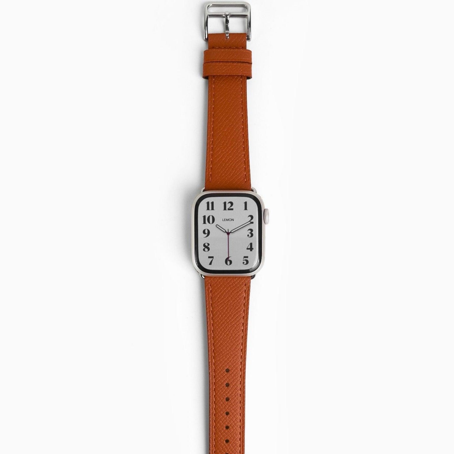 Florence Textured Leather Apple Watch Band - Brown
