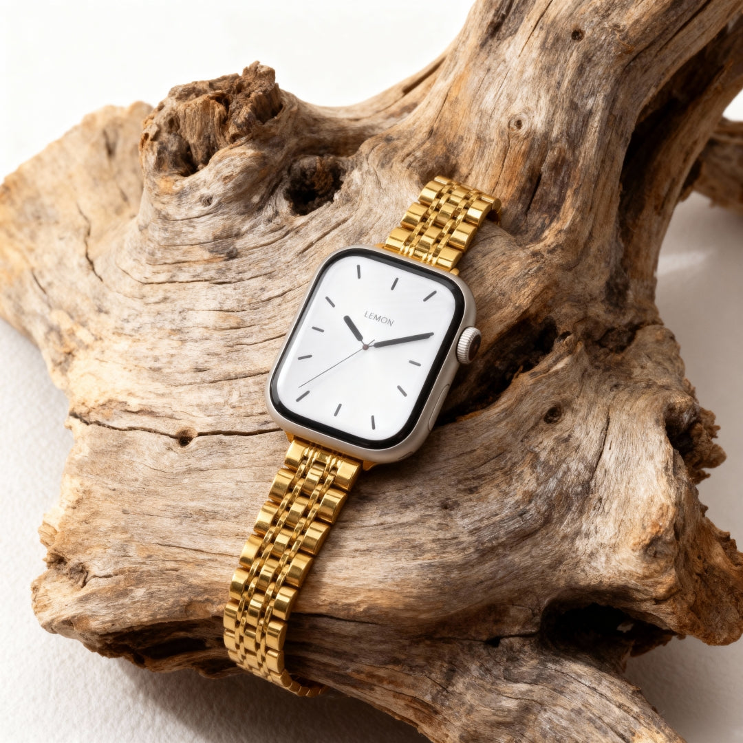 (St-Steel) LEMON Inspiration Apple Watch Strap - Gold