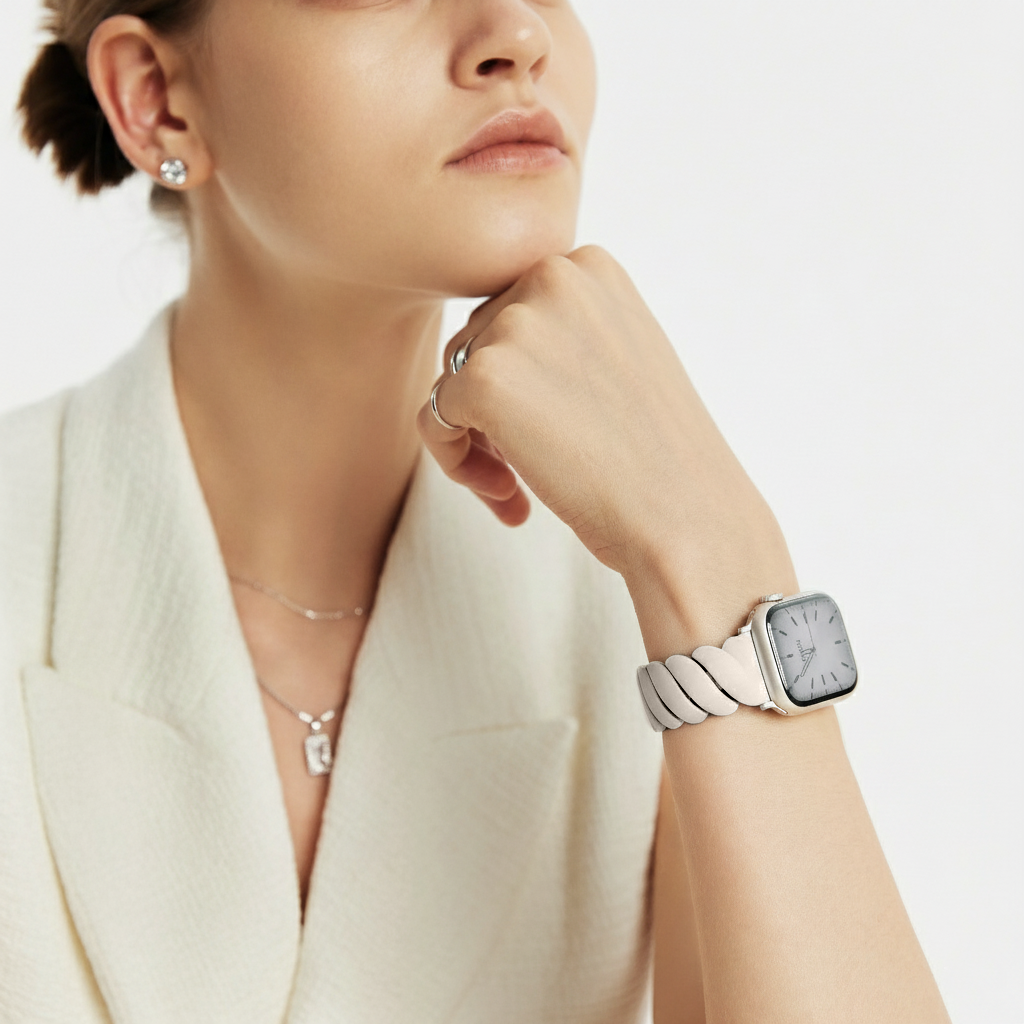meet twist glam —
a starlight bracelet for apple watch