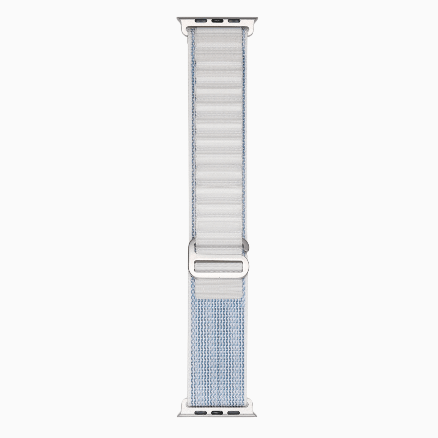 Mountain Nylon Apple Watch Band - White & Blue