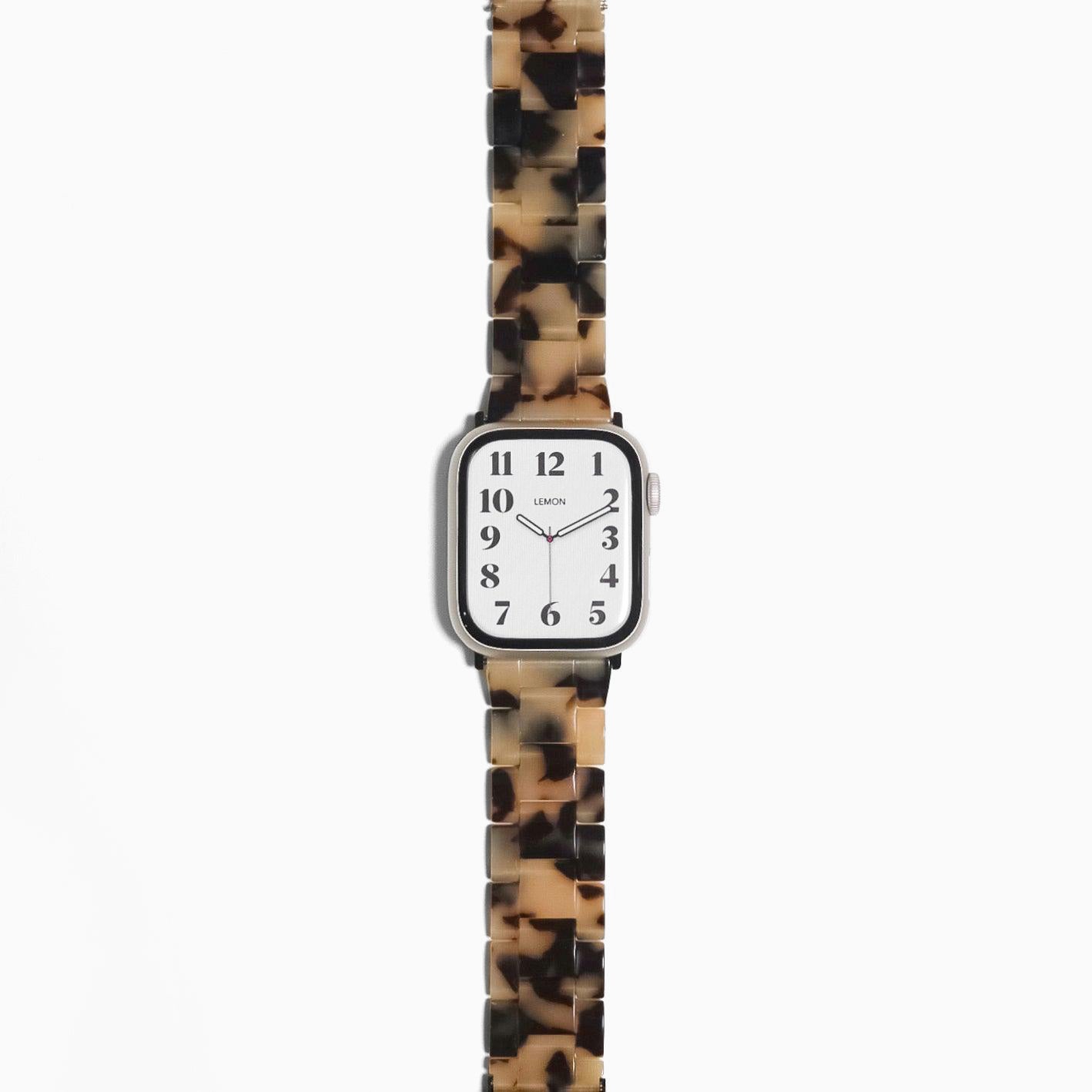 Polly Resin Apple Watch Band - Ivory Tortoiseshell