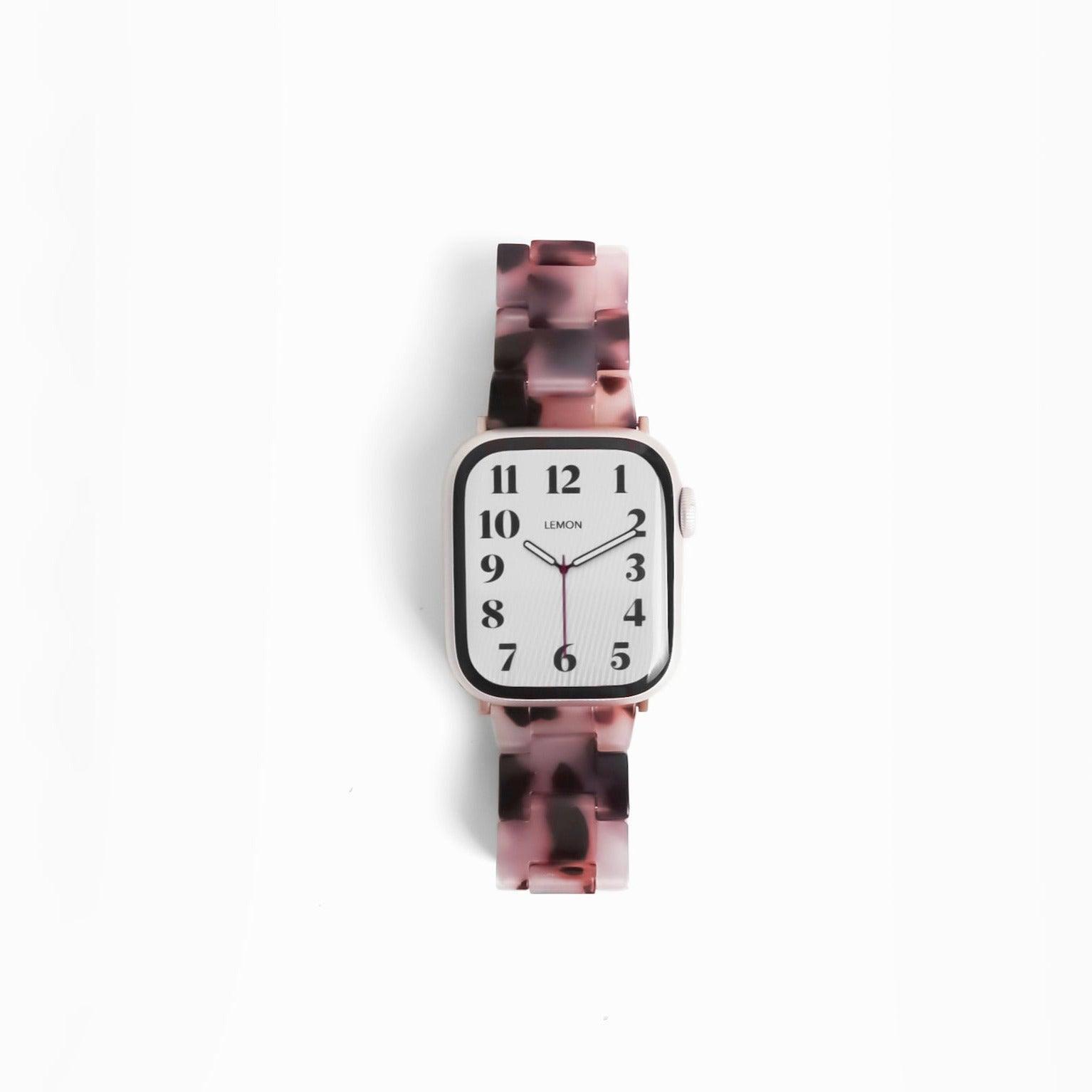 Polly Resin Apple Watch Band - Pink Tortoiseshell