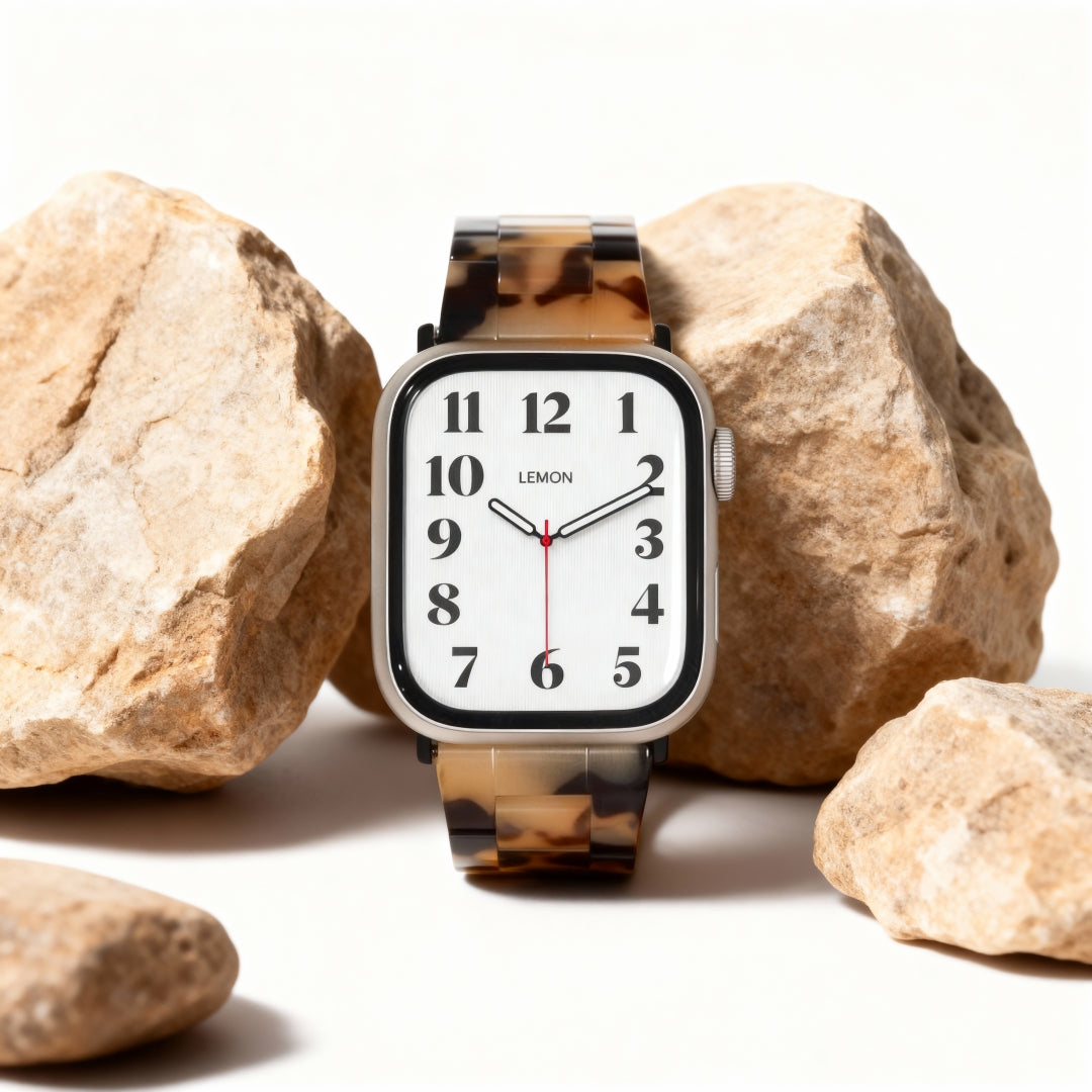 Polly Resin Apple Watch Band - Ivory Tortoiseshell