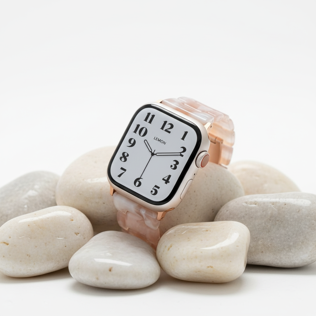 Polly Resin Apple Watch Band - Rose Blossom