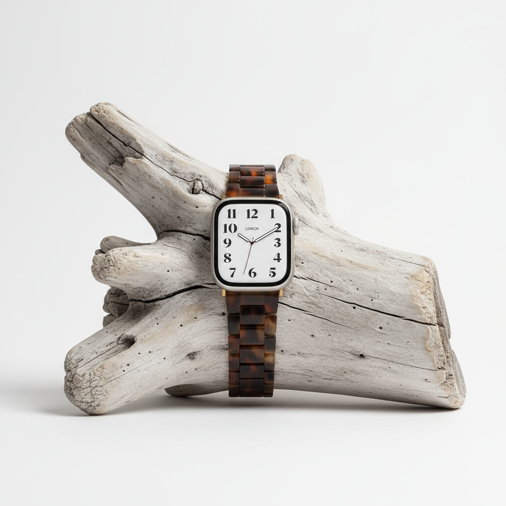 Polly Resin Apple Watch Band - Tortoiseshell